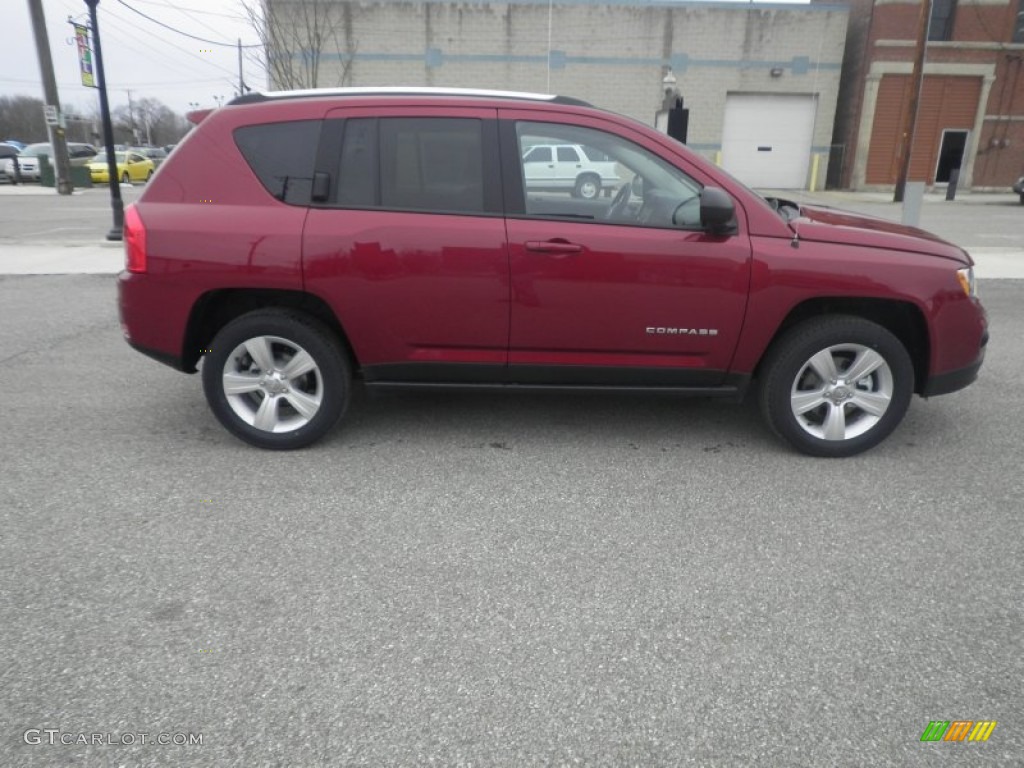 Deep Cherry Red Crystal Pearl 2013 Jeep Compass Latitude 4x4 Exterior Photo #78033180