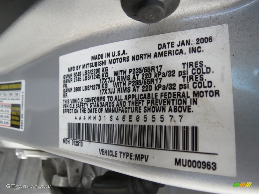 2006 Endeavor LS - Liquid Silver Metallic / Charcoal photo #16