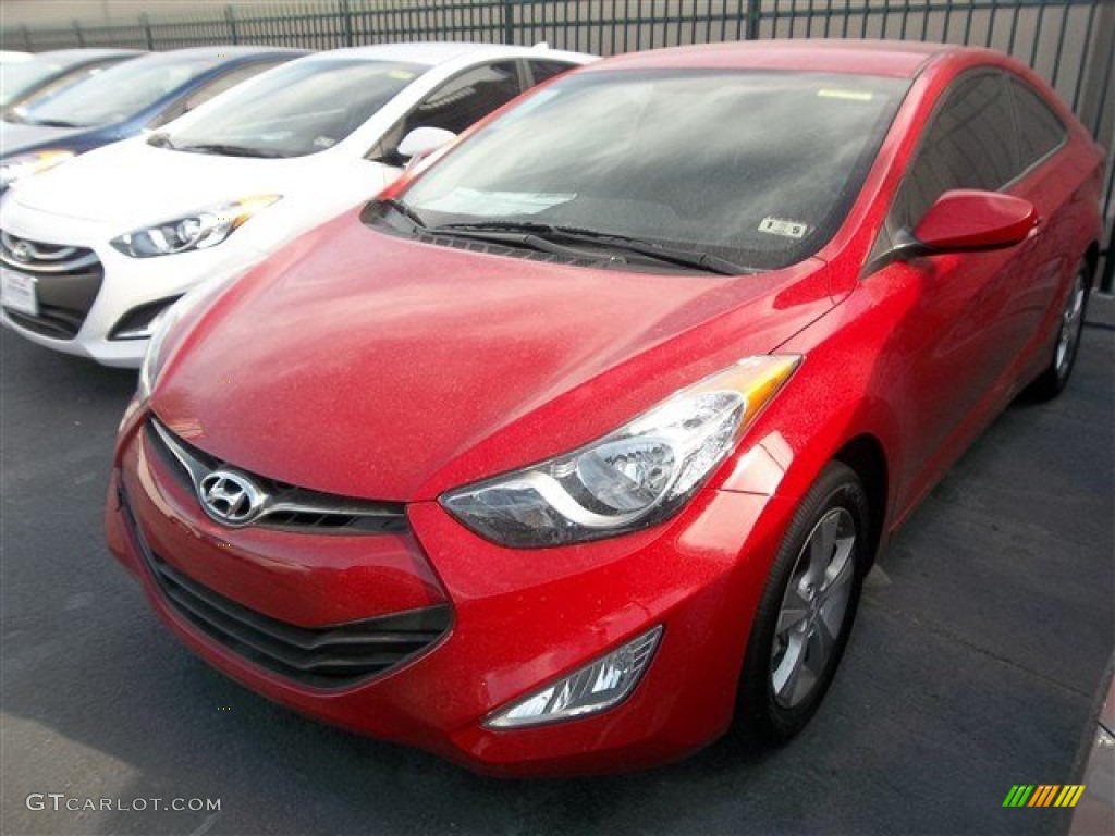 2013 Elantra Coupe GS - Volcanic Red / Gray photo #2