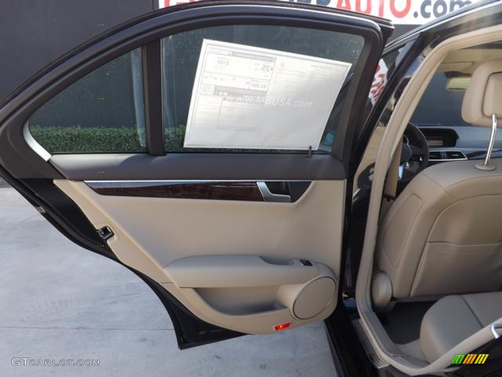 2013 Mercedes-Benz C 250 Sport Almond/Mocha Door Panel Photo #78035620