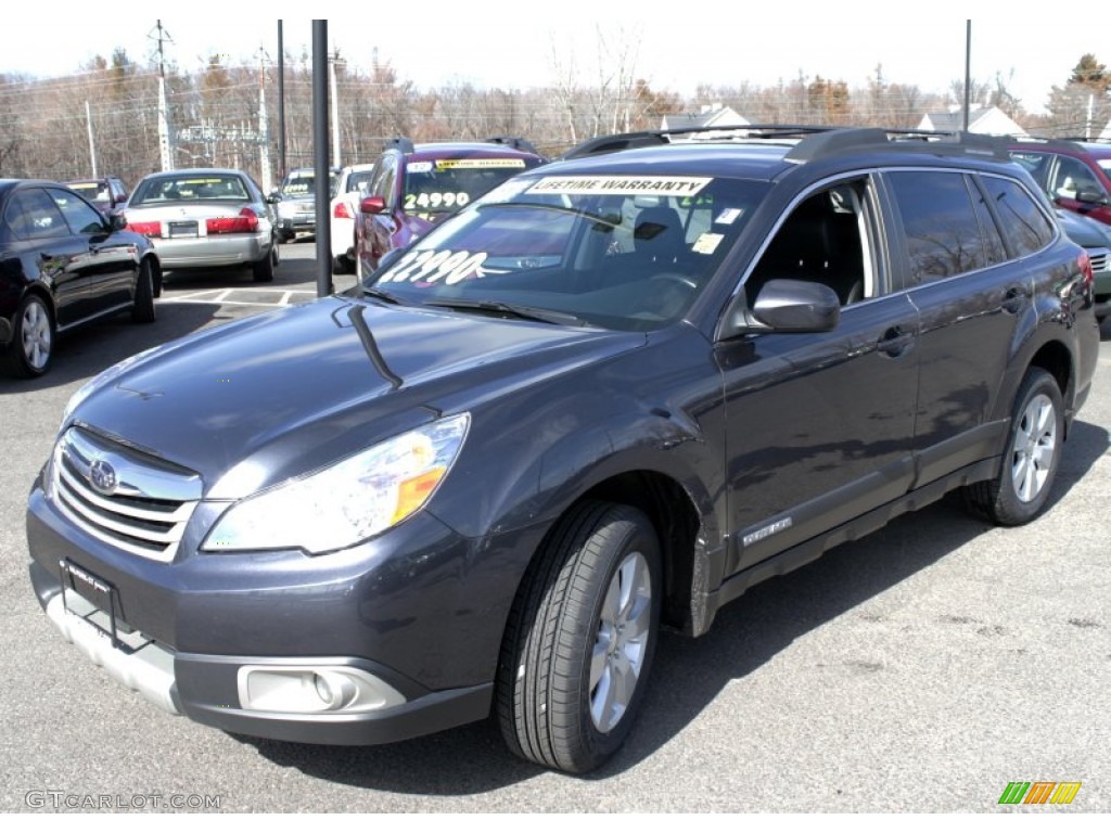 2011 Outback 2.5i Limited Wagon - Graphite Gray Metallic / Off Black photo #3