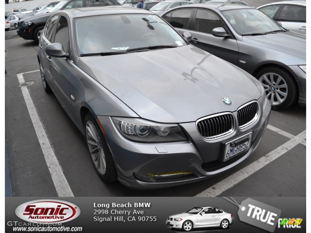 2011 3 Series 335d Sedan - Space Gray Metallic / Black photo #1