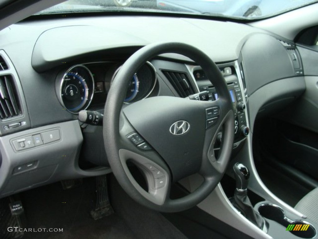 2012 Hyundai Sonata GLS Gray Steering Wheel Photo #78036213