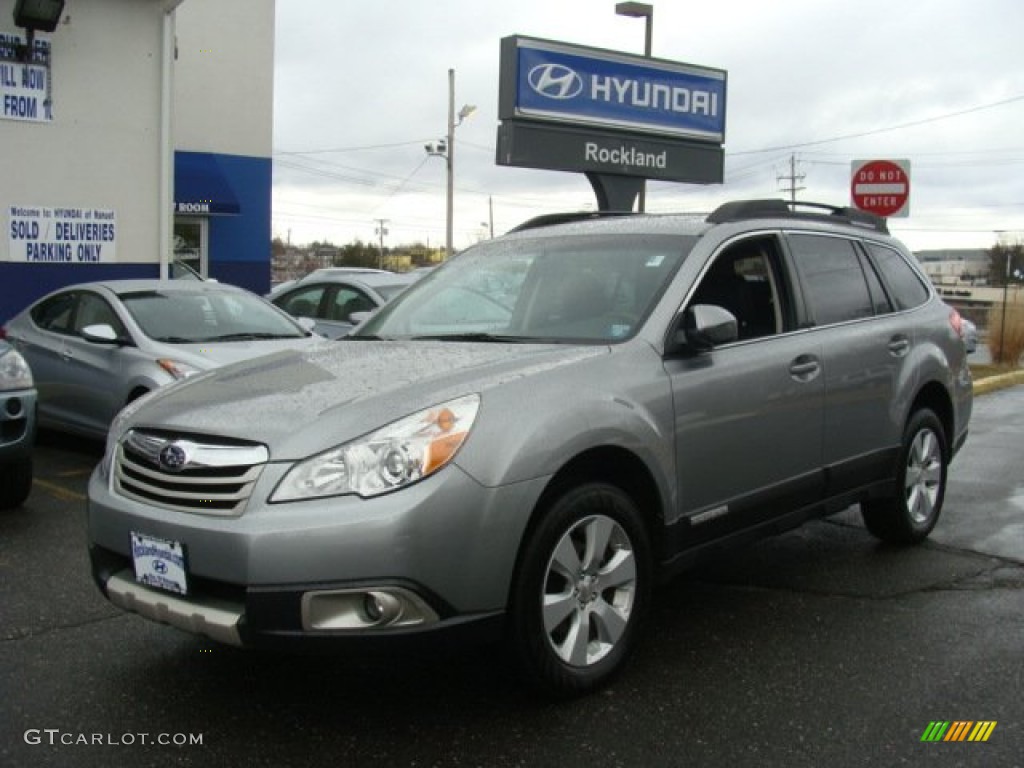 2011 Outback 2.5i Limited Wagon - Steel Silver Metallic / Off Black photo #1