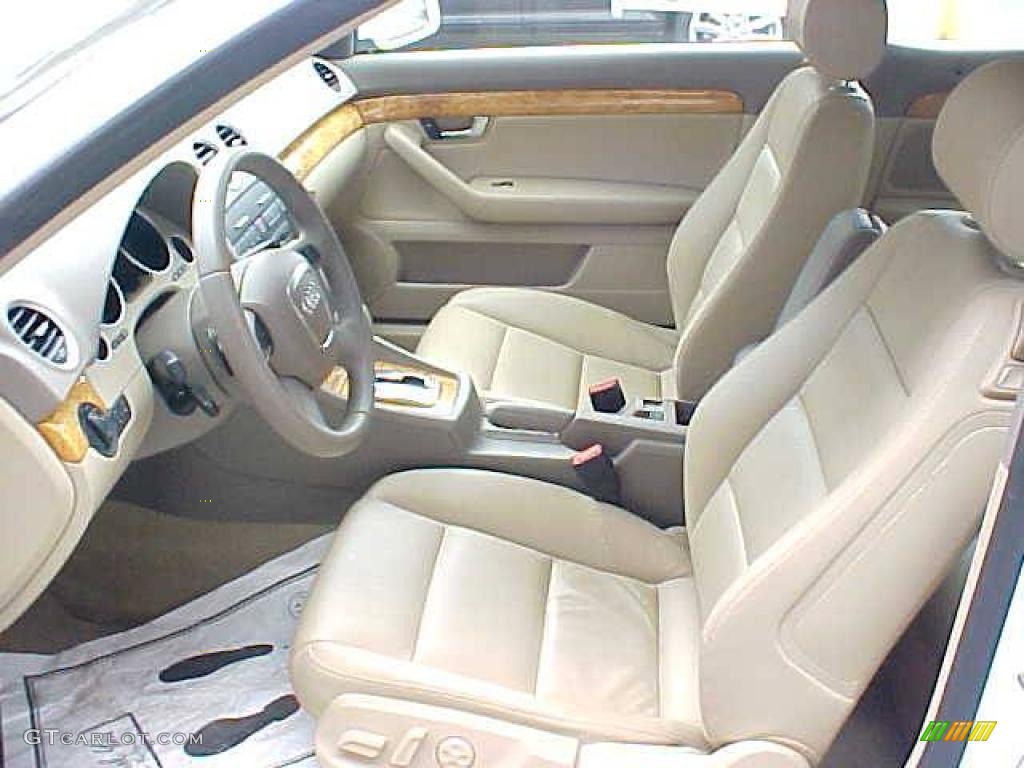 2008 A4 3.2 quattro Cabriolet - Ibis White / Beige photo #3