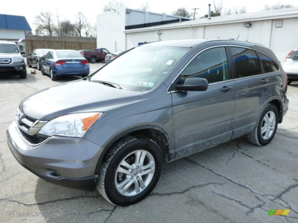 2010 CR-V EX AWD - Polished Metal Metallic / Black photo #8