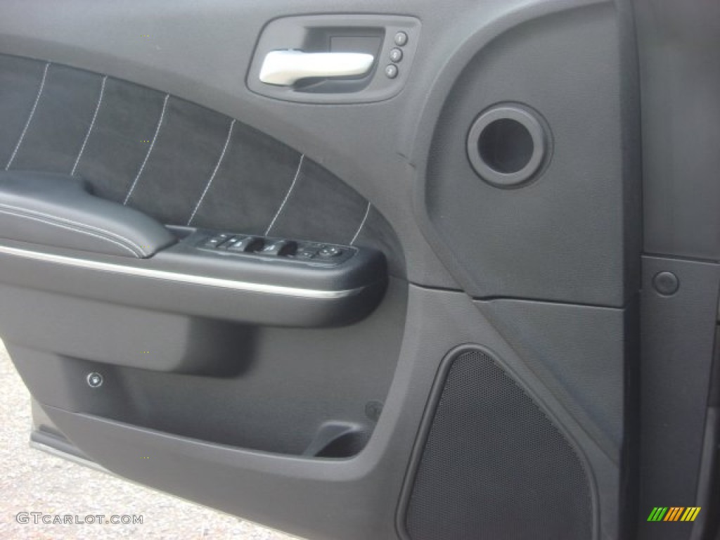 2012 Dodge Charger SRT8 Black Door Panel Photo #78038793