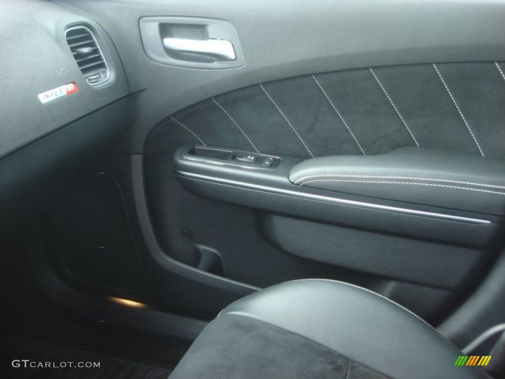 2012 Dodge Charger SRT8 Black Door Panel Photo #78038937