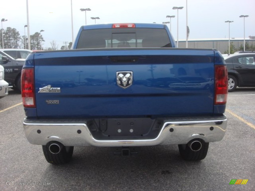 2011 Ram 1500 Big Horn Quad Cab - Deep Water Blue Pearl / Dark Slate Gray/Medium Graystone photo #4