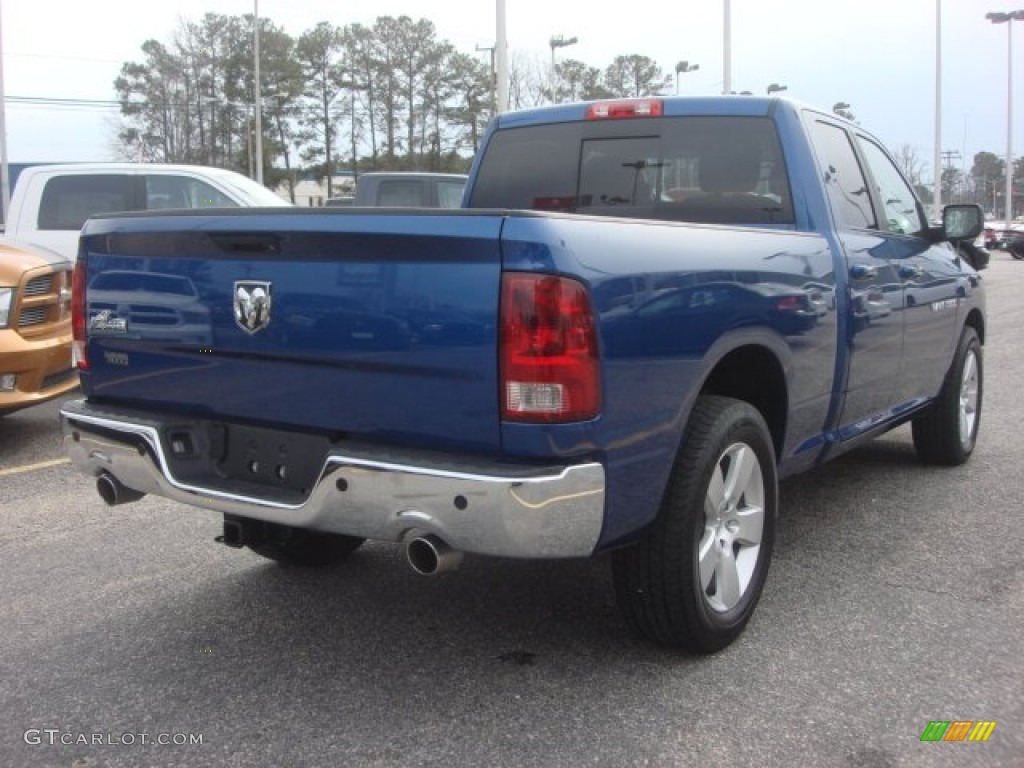 2011 Ram 1500 Big Horn Quad Cab - Deep Water Blue Pearl / Dark Slate Gray/Medium Graystone photo #5