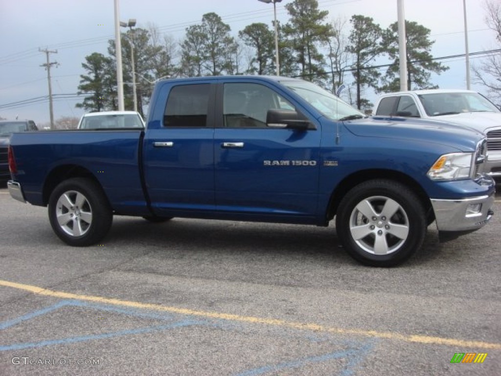 2011 Ram 1500 Big Horn Quad Cab - Deep Water Blue Pearl / Dark Slate Gray/Medium Graystone photo #7