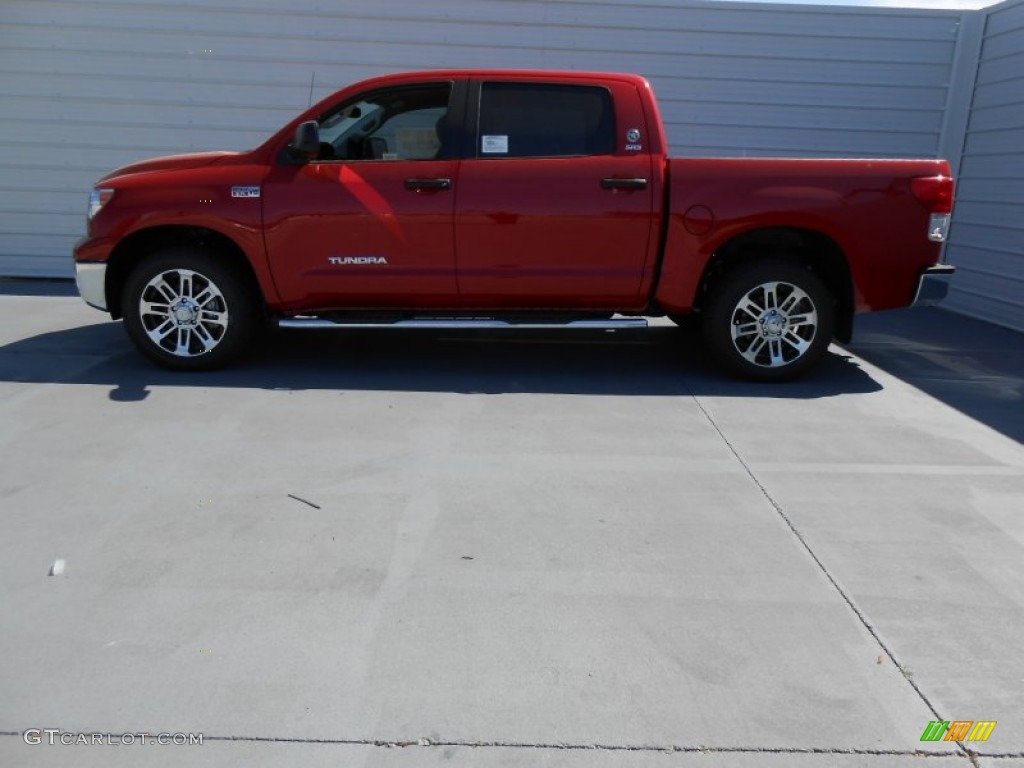 2013 Tundra Texas Edition CrewMax - Barcelona Red Metallic / Graphite photo #6