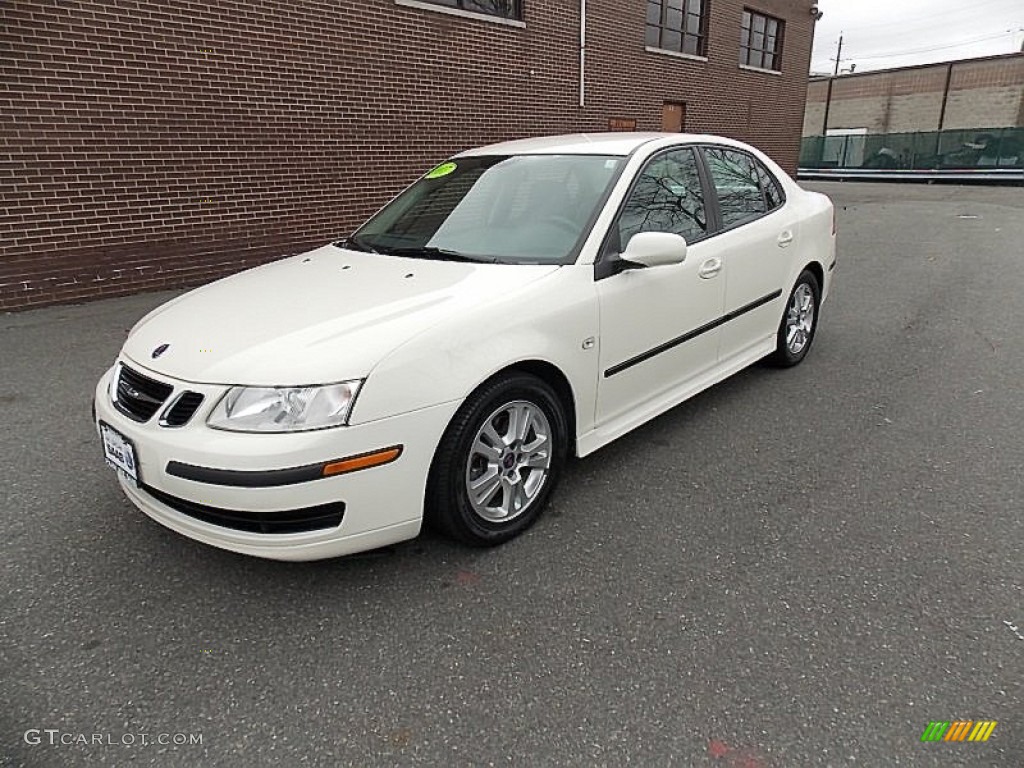 2007 9-3 2.0T Sport Sedan - Polar White / Gray photo #1