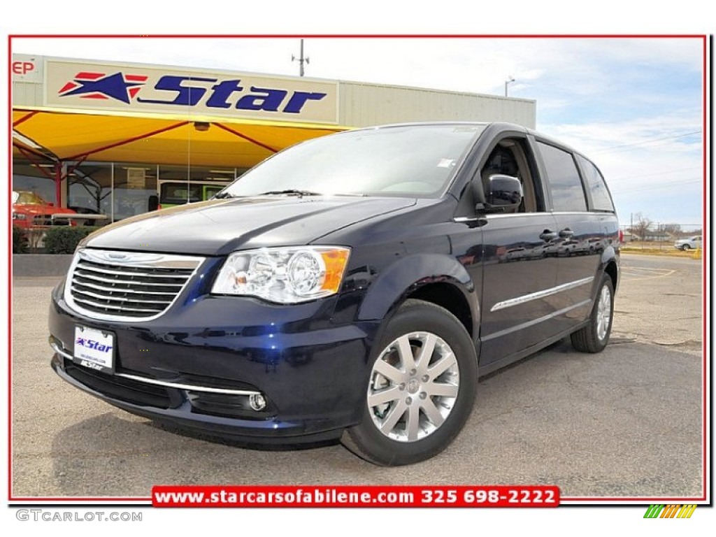 2013 Town & Country Touring - True Blue Pearl / Dark Frost Beige/Medium Frost Beige photo #1