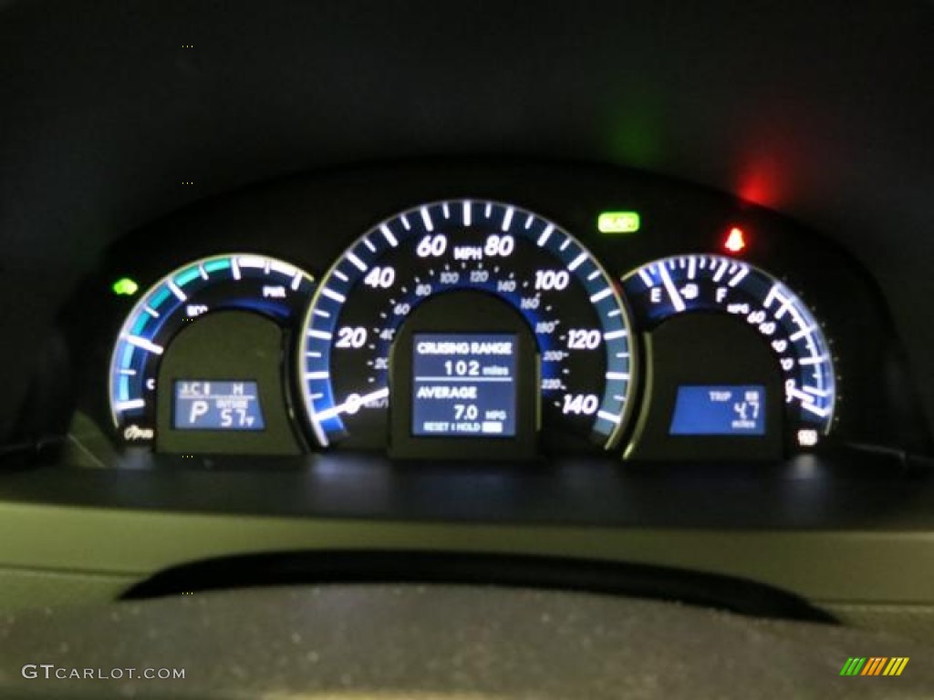 2013 Camry Hybrid XLE - Cosmic Gray Metallic / Light Gray photo #12