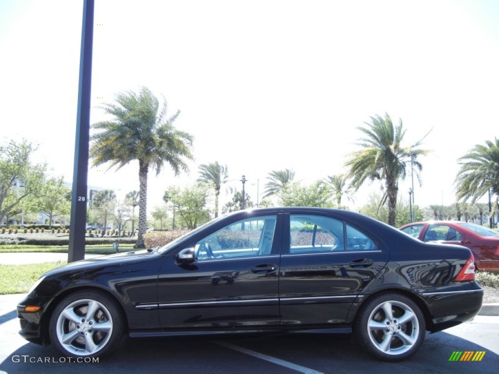 Black 2005 Mercedes-Benz C 230 Kompressor Sedan Exterior Photo #78045363