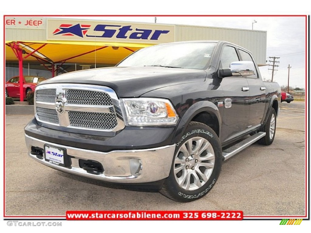 2013 1500 Laramie Longhorn Crew Cab 4x4 - Maximum Steel Metallic / Longhorn Black/Cattle Tan photo #1