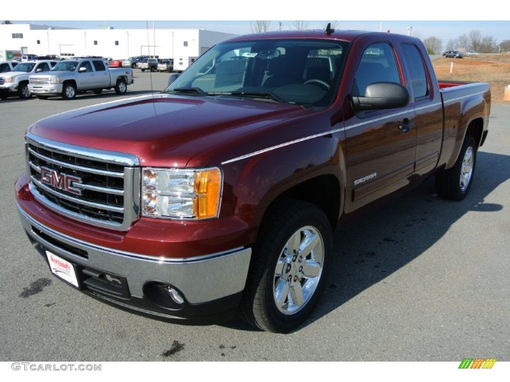 2013 Sierra 1500 SLE Extended Cab - Sonoma Red Metallic / Ebony photo #1