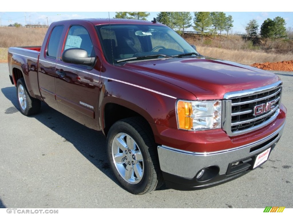 2013 Sierra 1500 SLE Extended Cab - Sonoma Red Metallic / Ebony photo #2