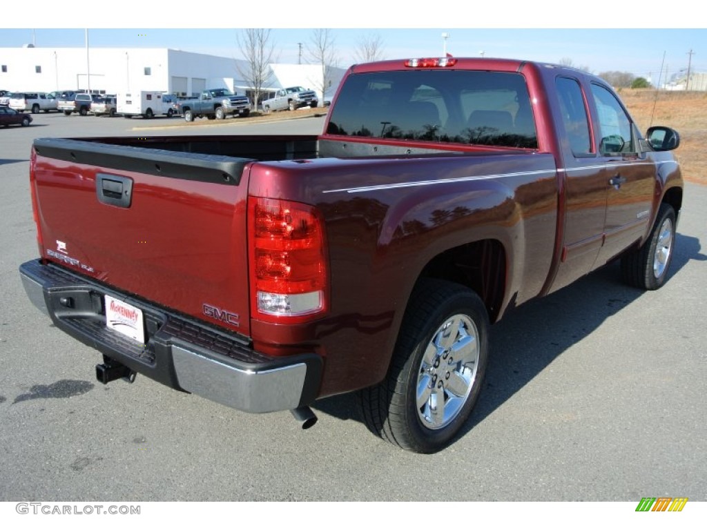 2013 Sierra 1500 SLE Extended Cab - Sonoma Red Metallic / Ebony photo #5