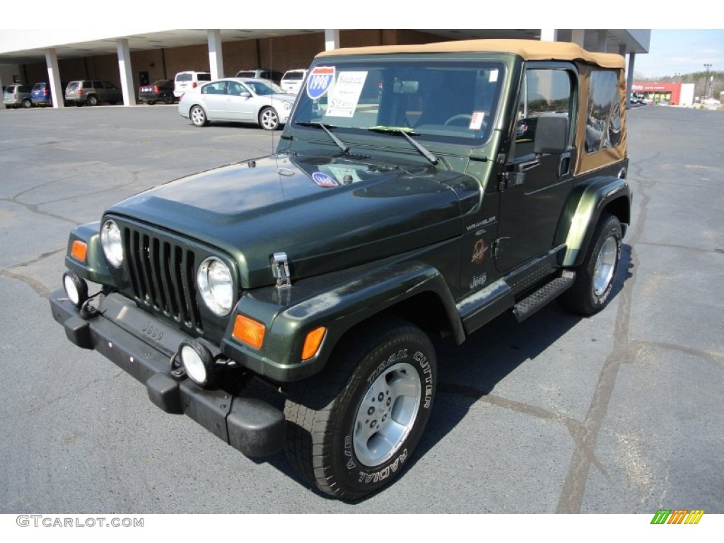 Moss Green Pearl 1998 Jeep Wrangler Sahara 4x4 Exterior Photo #78049484