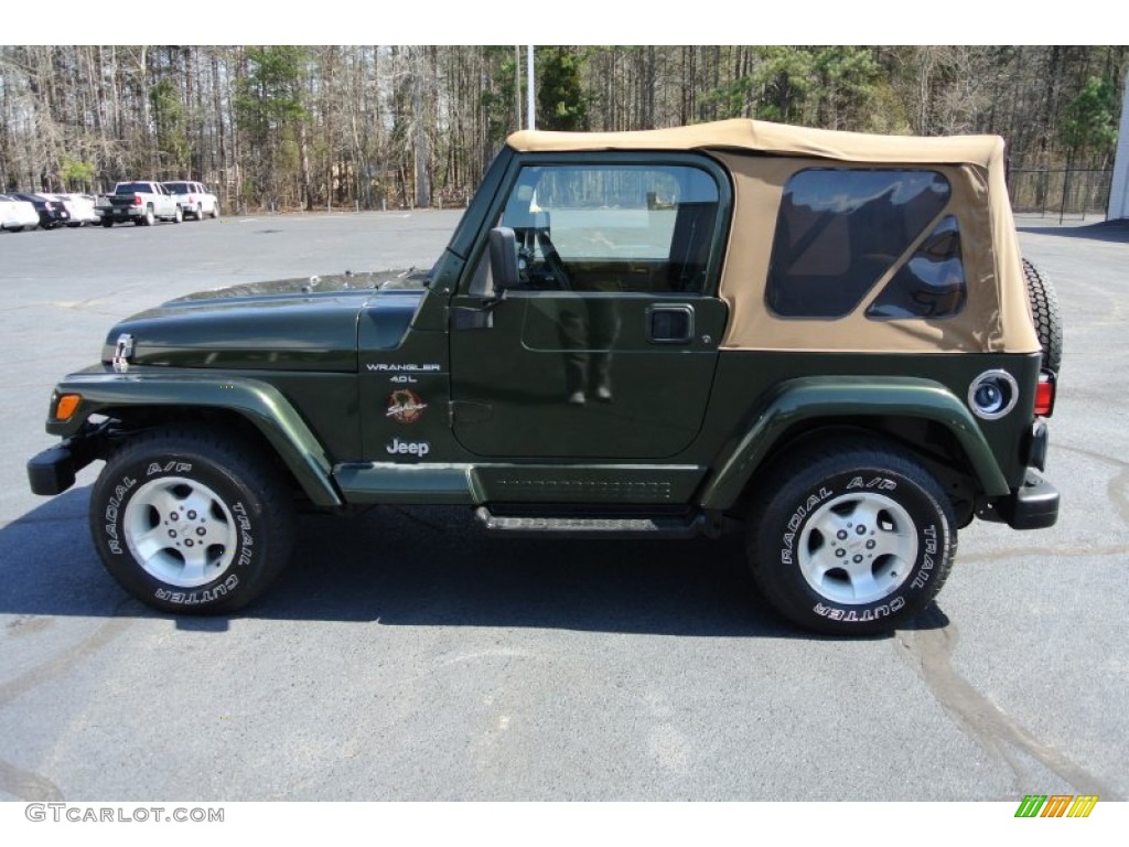 Moss Green Pearl 1998 Jeep Wrangler Sahara 4x4 Exterior Photo #78049503