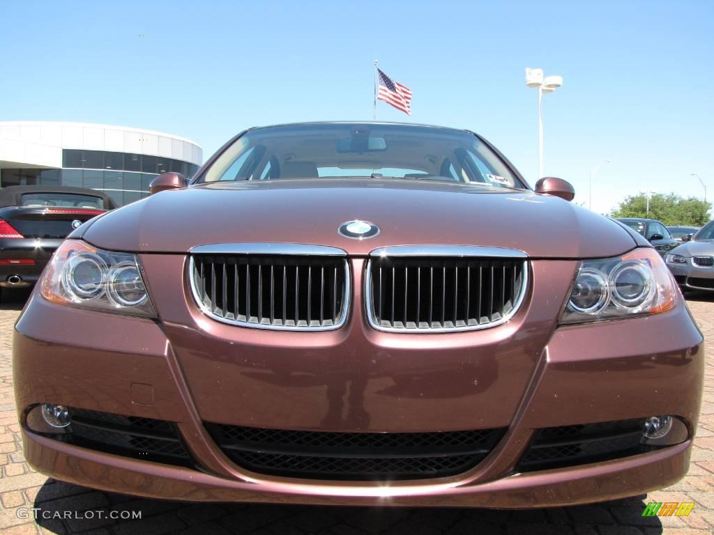 2006 3 Series 325i Sedan - Barrique Red Metallic / Beige photo #8