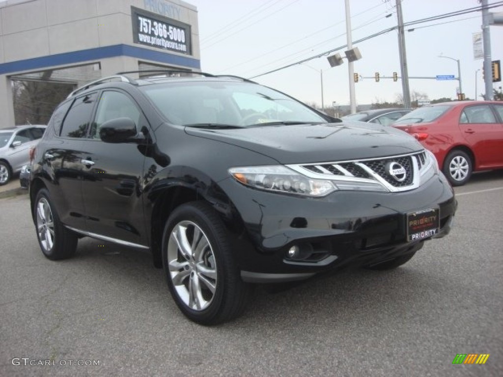 2011 Murano LE AWD - Super Black / Beige photo #7