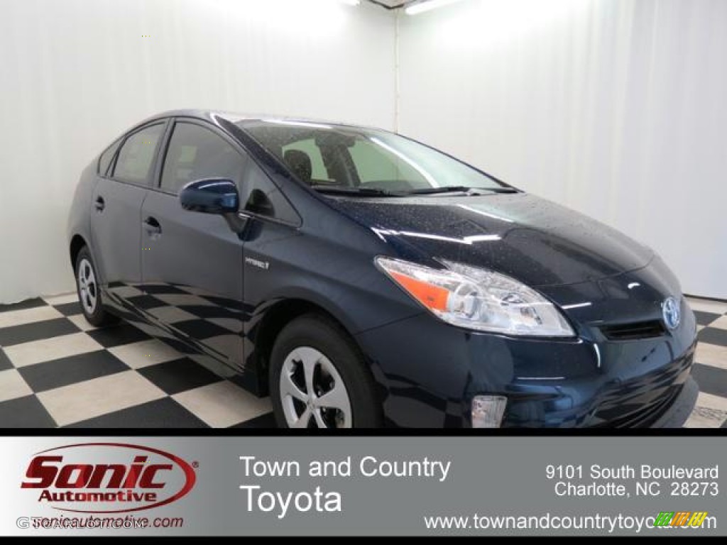 2013 Prius Three Hybrid - Nautical Blue Metallic / Dark Gray photo #1