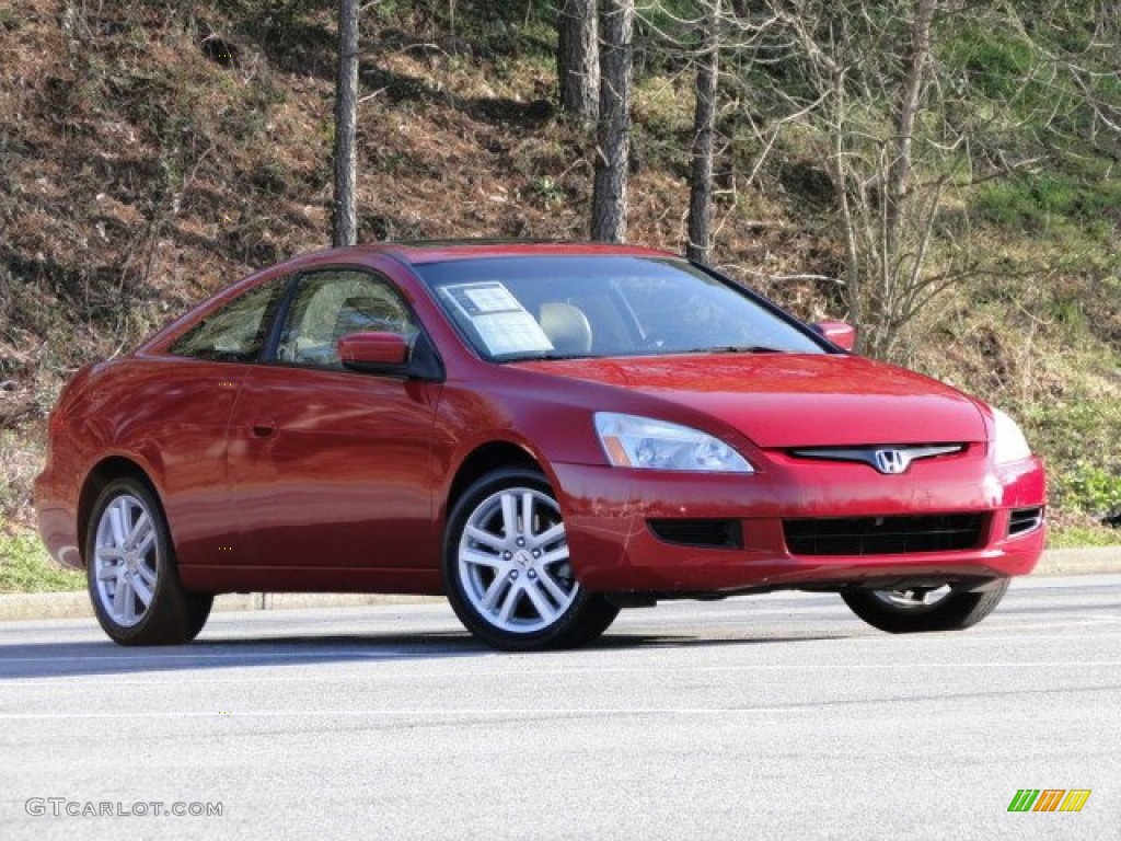 2004 Accord EX Coupe - San Marino Red Pearl / Ivory photo #4