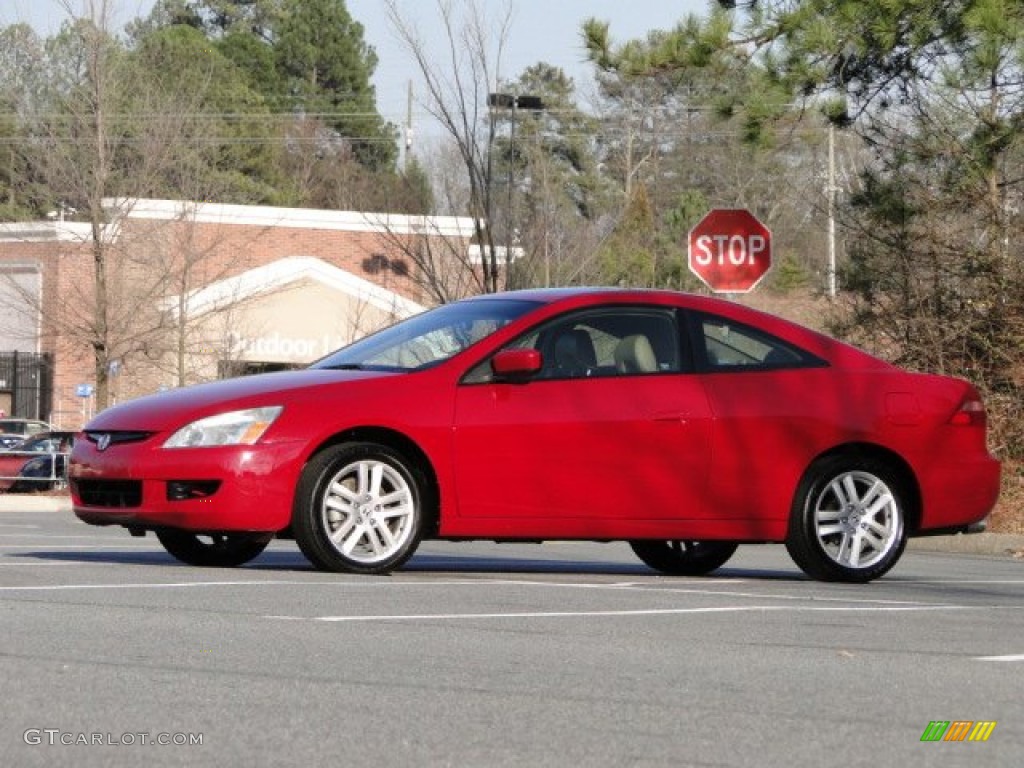 2004 Accord EX Coupe - San Marino Red Pearl / Ivory photo #7