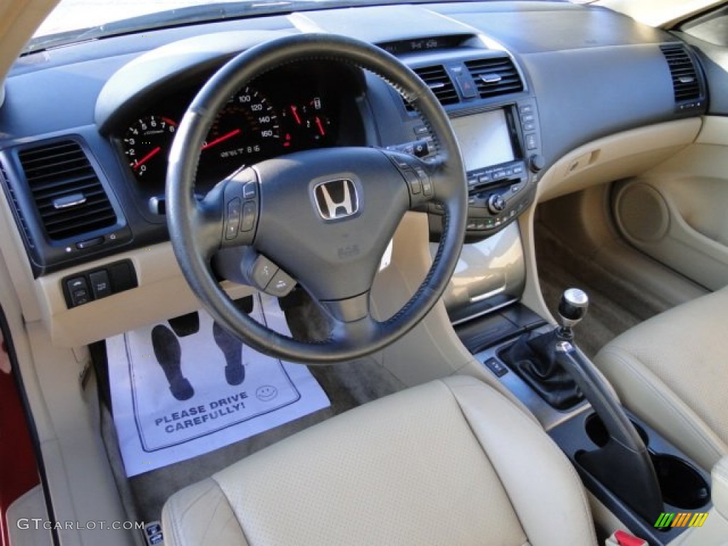 2004 Accord EX Coupe - San Marino Red Pearl / Ivory photo #13