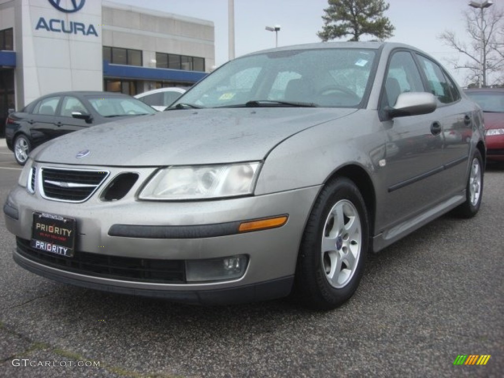 2003 9-3 Linear Sport Sedan - Steel Grey Metallic / Charcoal Grey photo #1