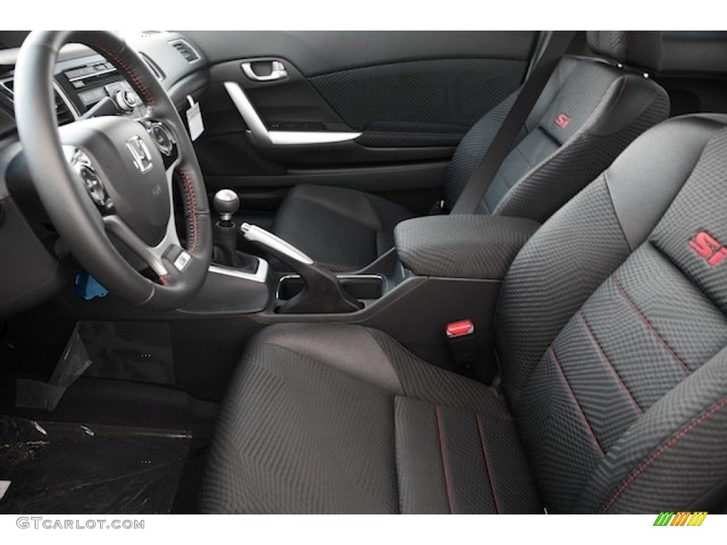 Black Interior 2013 Honda Civic Si Coupe Photo #78054339