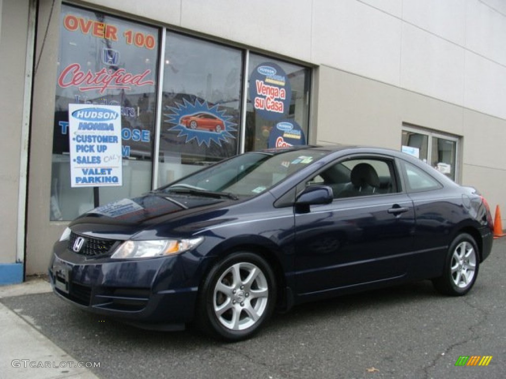 2010 Civic LX Coupe - Royal Blue Pearl / Gray photo #1