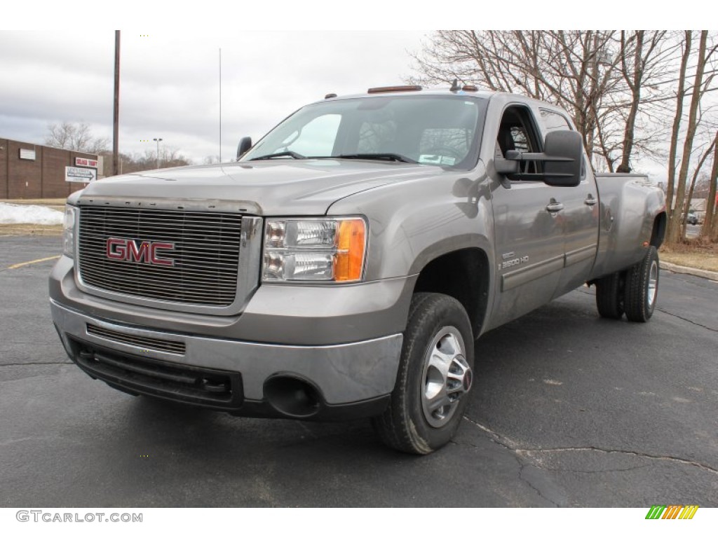 Steel Gray Metallic 2008 GMC Sierra 3500HD SLE Crew Cab 4x4 Dually Exterior Photo #78057003
