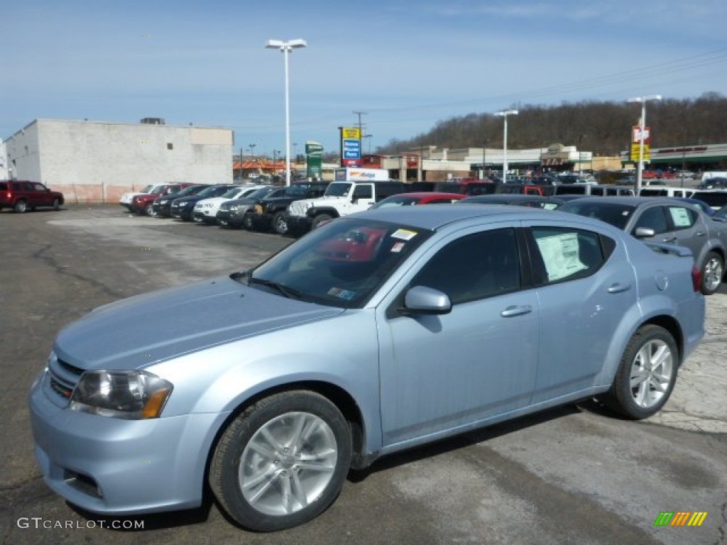 2013 Avenger SXT V6 - Crystal Blue Pearl / Black photo #1