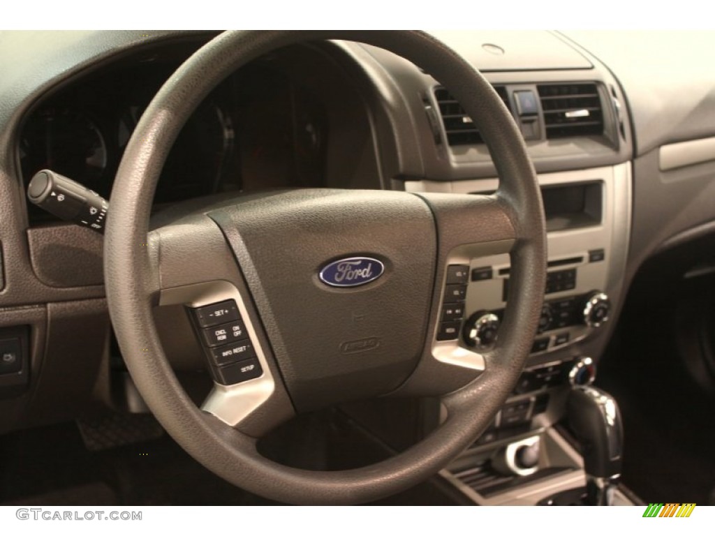 2012 Ford Fusion SE Charcoal Black Steering Wheel Photo #78057924