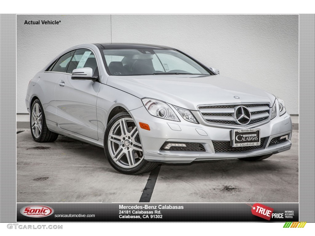 2010 E 350 Coupe - Iridium Silver Metallic / Black photo #1