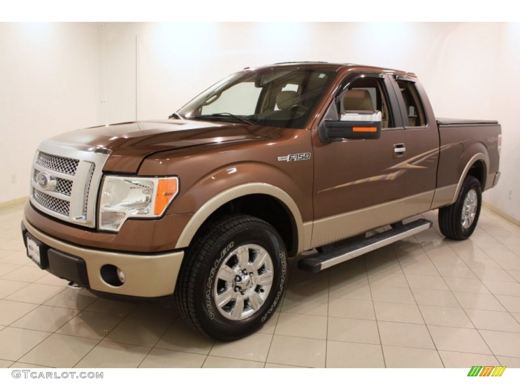 2011 F150 Lariat SuperCab 4x4 - Golden Bronze Metallic / Pale Adobe photo #3