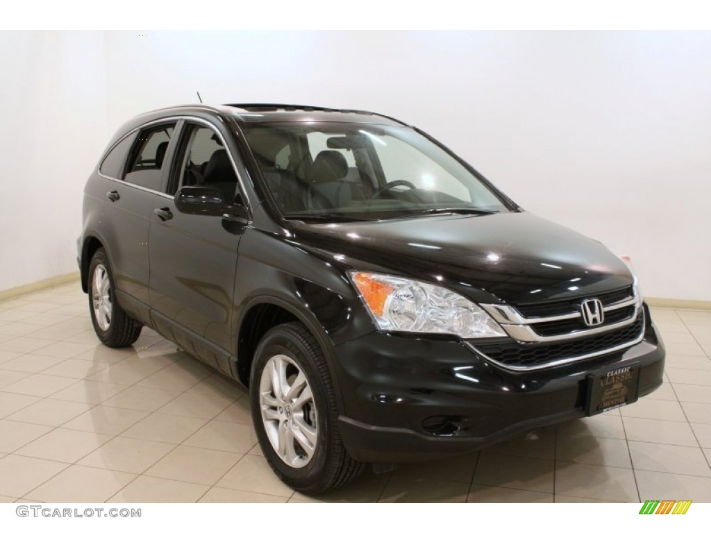 2010 CR-V EX-L AWD - Crystal Black Pearl / Black photo #1