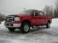 2006 Red Clearcoat Ford F250 Super Duty XLT Crew Cab 4x4  photo #1