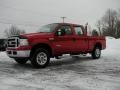 2006 Red Clearcoat Ford F250 Super Duty XLT Crew Cab 4x4  photo #2