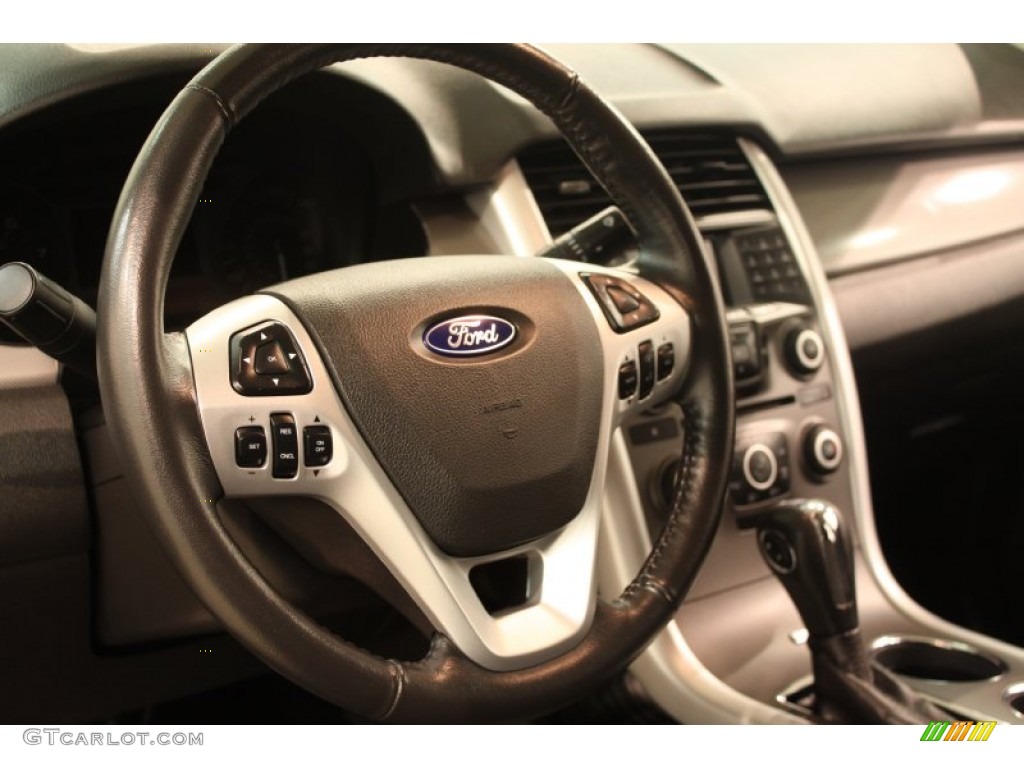 2013 Ford Edge SEL AWD Charcoal Black Steering Wheel Photo #78060837