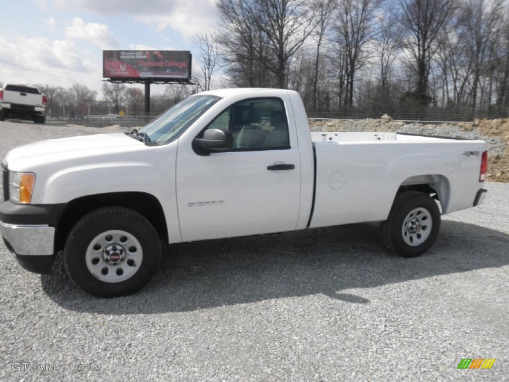 2012 Sierra 1500 Regular Cab 4x4 - Summit White / Dark Titanium photo #4