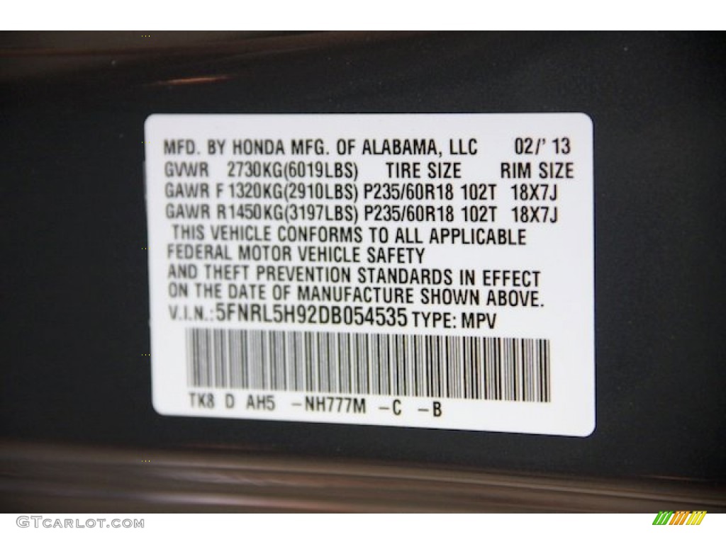 2013 Odyssey Touring Elite - Smokey Topaz Metallic / Truffle photo #23