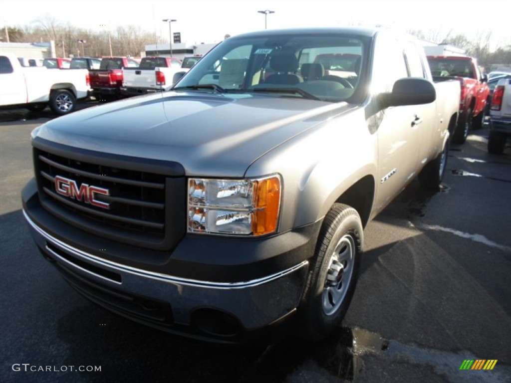 2013 Sierra 1500 Extended Cab 4x4 - Steel Gray Metallic / Ebony photo #1