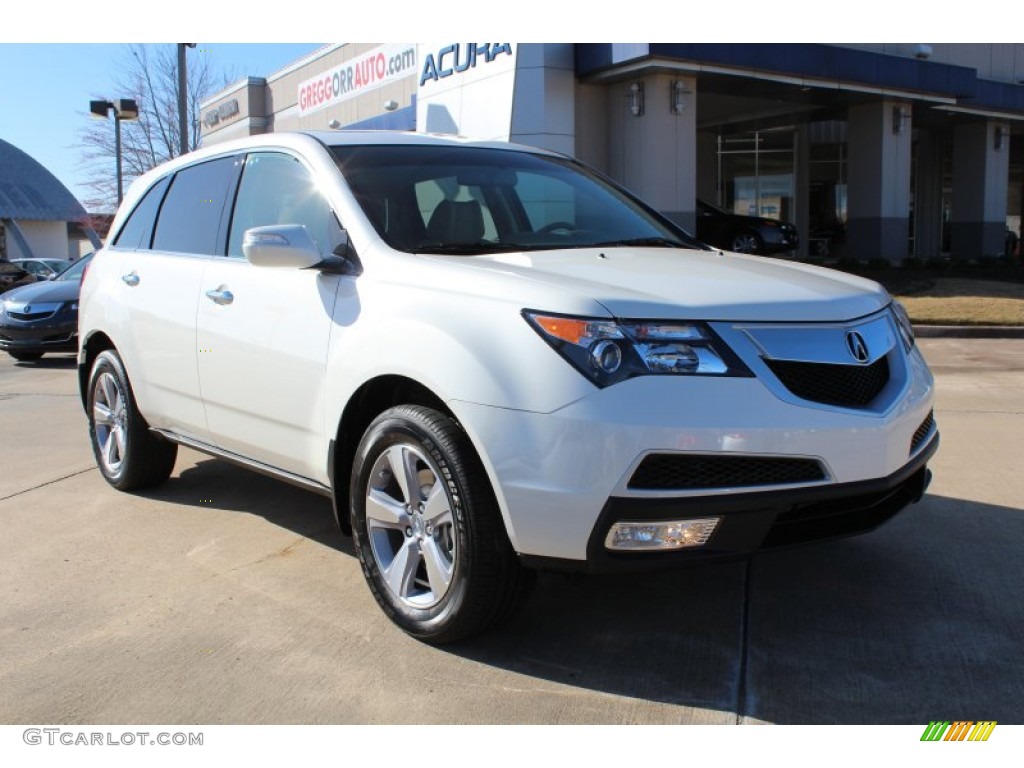 2013 MDX SH-AWD Technology - Aspen White Pearl / Parchment photo #2