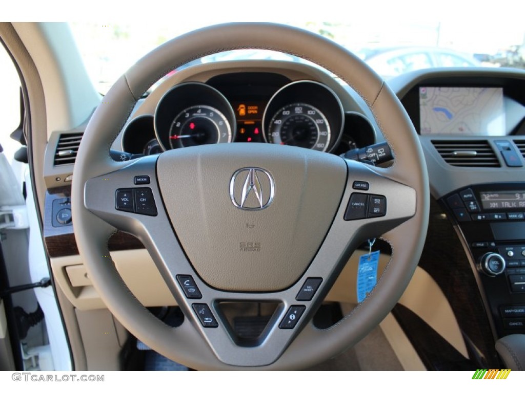 2013 MDX SH-AWD Technology - Aspen White Pearl / Parchment photo #14