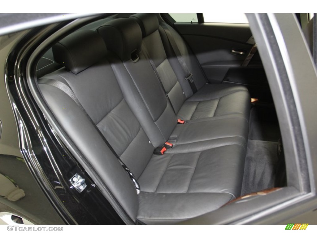 Black Interior 2007 BMW 5 Series 525i Sedan Photo #78065559